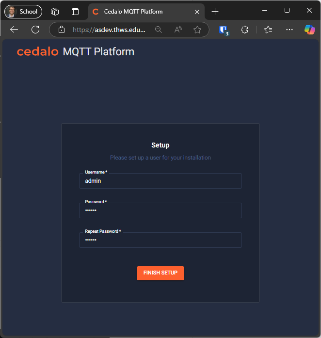 Cedalo MQTT Platform user creation to test authentication by JWT.