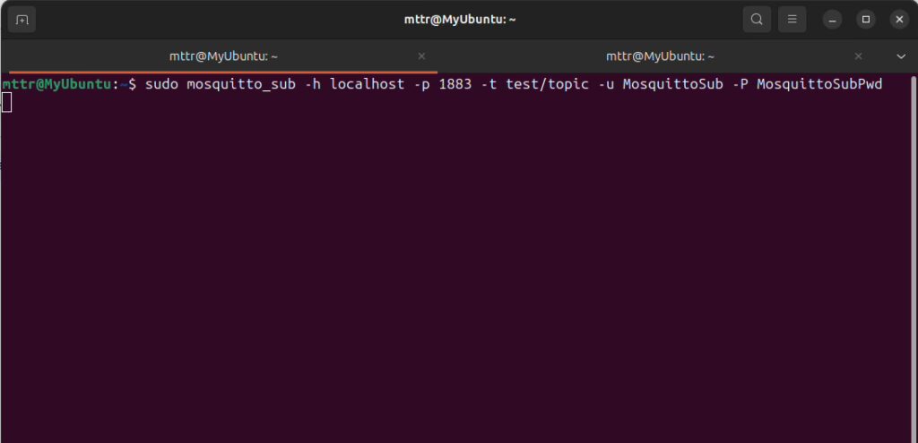Subscriber receives the published message