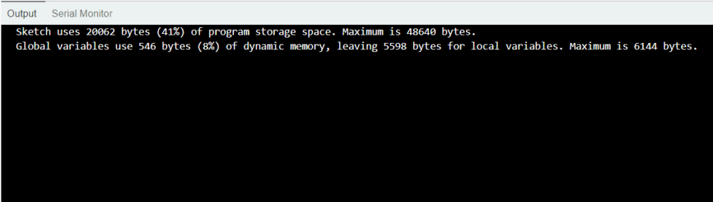 Output console compliation process.