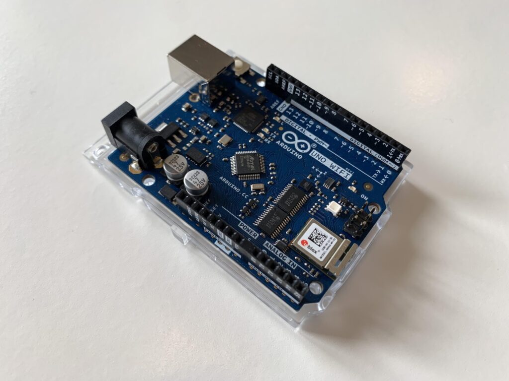 The Arduino Uno WiFi Rev2 board used in the project example.