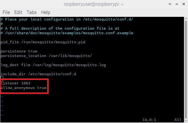Enabling Mosquitto broker remote access function