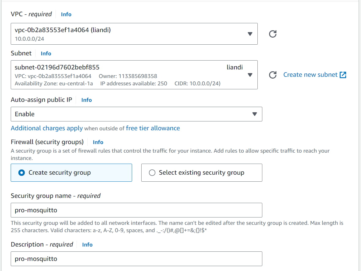 Network settings to change the Auto-assign public IP to “enable.”