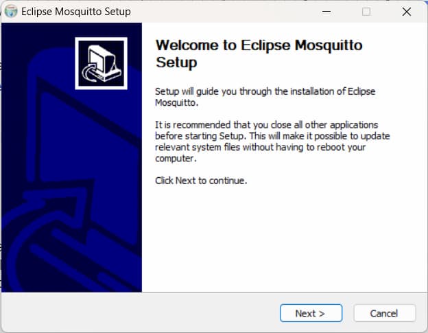 Welcome to Eclipse Mosquitto screenshot
