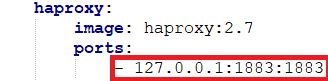 Published ports in HA proxy