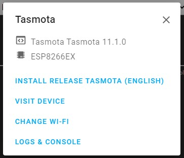 Tasmota final set up screen