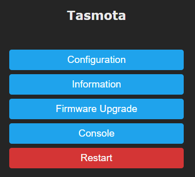 Tasmota home page